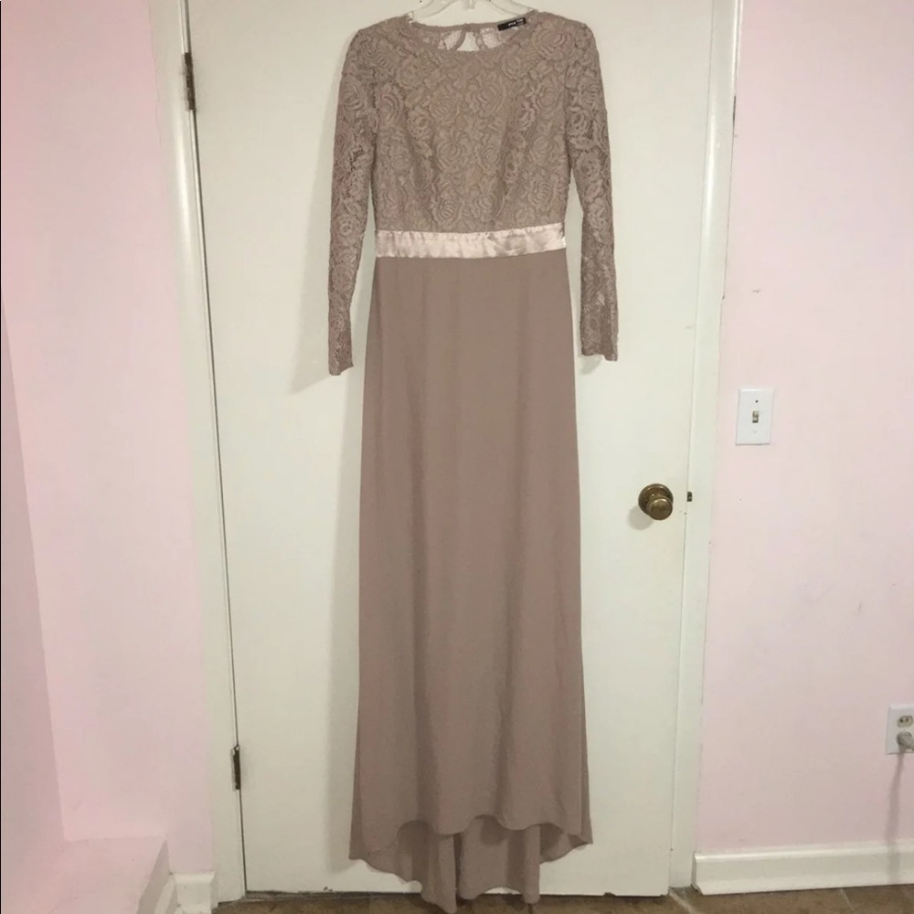 Beige Bridesmaid Dress